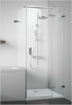 Breuer PANORAMA Drehtür Mit Festteil Für Verkürzte Seitenwand Rahmenlos -Badmobel Verkauf 10380 1