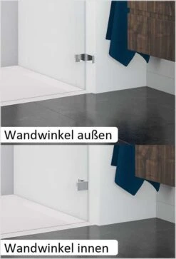 Breuer PANORAMA Drehtür Mit Festteil Für Verkürzte Seitenwand Rahmenlos -Badmobel Verkauf 10380 2