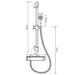 Schütte Thermostat-Duscharmatur Mit Brausestangenset Aqua2Save Chrom -Badmobel Verkauf 10817 2