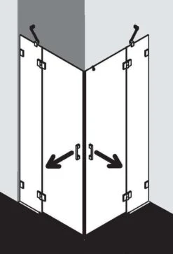 Kermi Liga Eckeinstieg Drehtüren Mit Festteil Und Wandbeschlag 14 Kermi Liga Eckeinstieg Drehtüren Mit Festteil Und Wandbeschlag -Badmobel Verkauf 10895 5