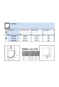 Kermi Liga Runddusche Mit Drehtüren An Festteilen LI T55 -Badmobel Verkauf 10896 2