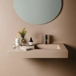 Doccia Saona Creme Wachtisch Mineralguss Stein Waschplatz