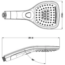 Schütte Handbrause PALERMO II In Chrom -Badmobel Verkauf 10967 1