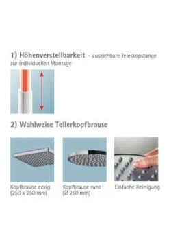 Schulte Duschmaster Rain Mit Einhebelmischer, Kopfbrause Rund -Badmobel Verkauf 109 4