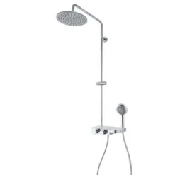 Breuer Duschsystem Aquamaxx 340 Mit Glasablage, Kopfbrause Rund