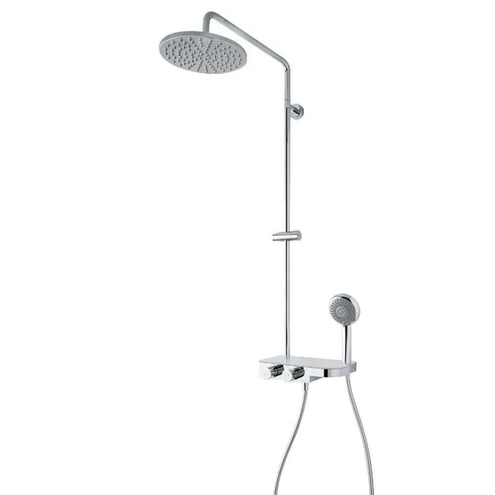 Breuer Duschsystem Aquamaxx 340 Mit Glasablage, Kopfbrause Rund 3 Breuer Duschsystem Aquamaxx 340 Mit Glasablage, Kopfbrause Rund