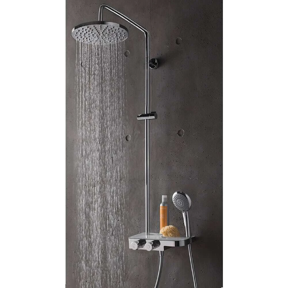 Breuer Duschsystem Aquamaxx 340 Mit Glasablage, Kopfbrause Rund 4 Breuer Duschsystem Aquamaxx 340 Mit Glasablage, Kopfbrause Rund – Bild 2