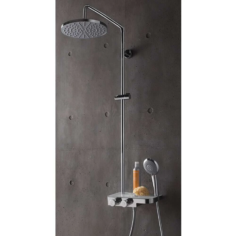 Breuer Duschsystem Aquamaxx 340 Mit Glasablage, Kopfbrause Rund 5 Breuer Duschsystem Aquamaxx 340 Mit Glasablage, Kopfbrause Rund – Bild 3