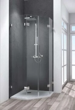 Schulte Davita Fünfeckdusche 4-teilig 8 Mm