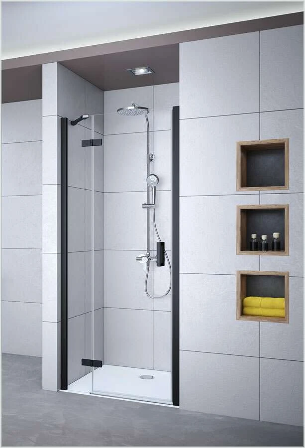 Breuer PANORAMA Drehtür Mit Festteil Für Nische Black Edition 3 Breuer PANORAMA Drehtür Mit Festteil Für Nische Black Edition