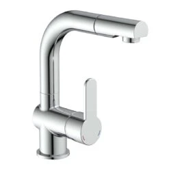 Schütte Einhebel-Waschtischarmatur Armatur London In Chrom Mit Haarbrause