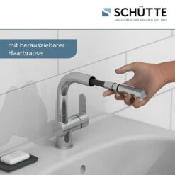 Schütte Einhebel-Waschtischarmatur Armatur London In Chrom Mit Haarbrause -Badmobel Verkauf 12165 2