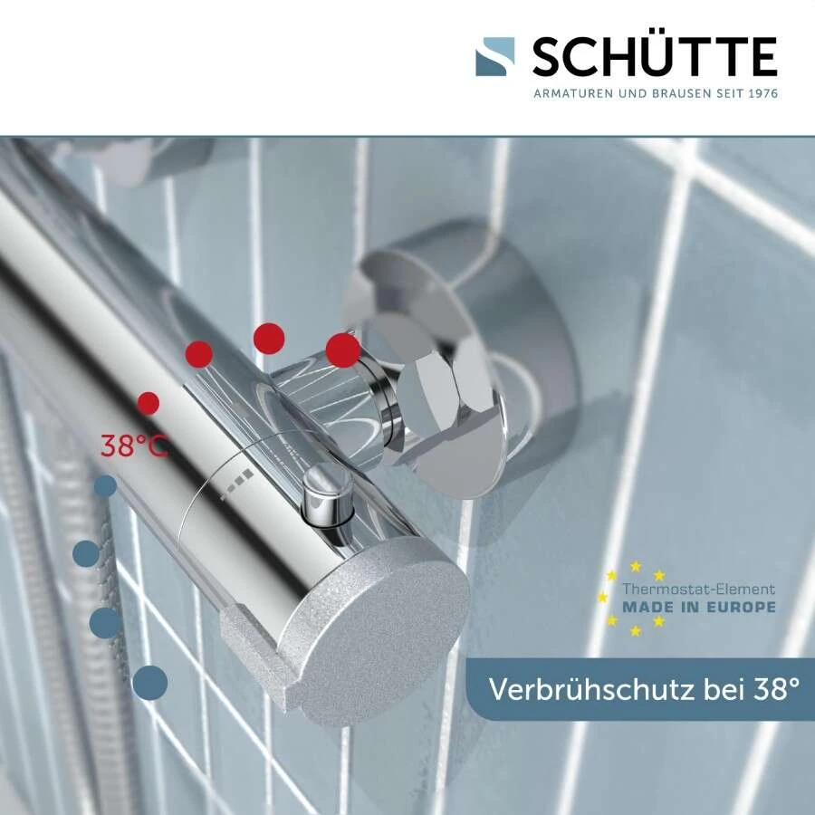 Schütte Thermostat Für Dusche Duscharmatur London Verchromt 6 Schütte Thermostat Für Dusche Duscharmatur London Verchromt – Bild 4