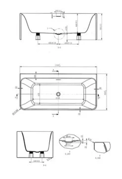 Duschmeister Freistehende Badewanne Sano 50 170 X 80 -Badmobel Verkauf 12616 3