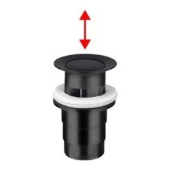 CORNAT Waschtisch-Einhebelmischer NOIR ROUND Schwarz Matt -Badmobel Verkauf 12902 8