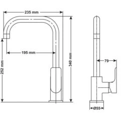 CORNAT Spültisch-Einhebelmischer NOIR Schwarz Matt 7 CORNAT Spültisch-Einhebelmischer NOIR Schwarz Matt -Badmobel Verkauf 12905 2