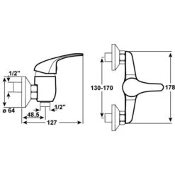 CORNAT Brause-Einhebelmischer LEON -Badmobel Verkauf 13159 1