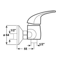 CORNAT Brause-Einhebelmischer PICCOLO -Badmobel Verkauf 13164 1