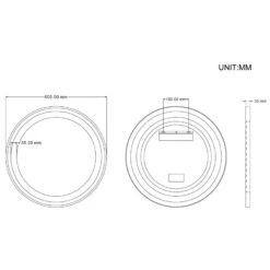 Duschmeister Sano 139 Leuchtspiegel Schwarz 60 Cm -Badmobel Verkauf 13427 1