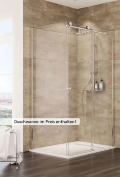 Schulte MasterClass Gleittür / Schiebetür Inkl. Seitenwand Und Duschwanne Mit Rinne Express Plus