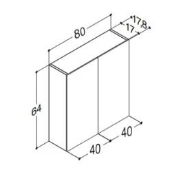 Dansani Spiegelschrank 80 Cm In Dekor Pinie Grau -Badmobel Verkauf 13604 4