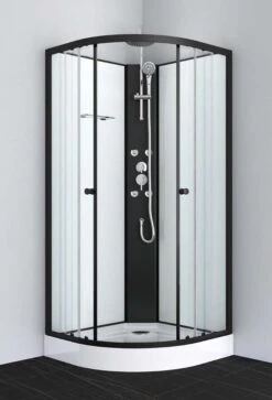 Duschmeister Komplettdusche Sano 216 90x90x203 Schwarz