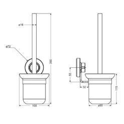 CORNAT 3in1 WC-Bürstenhalter Set 267 9 CORNAT 3in1 WC-Bürstenhalter Set 267 -Badmobel Verkauf 13891 3