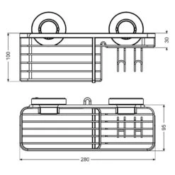 CORNAT 3in1 Duschkorb Kombi -Badmobel Verkauf 13895 3