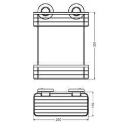 CORNAT 3in1 Duschkorb Doppelt -Badmobel Verkauf 13897 3