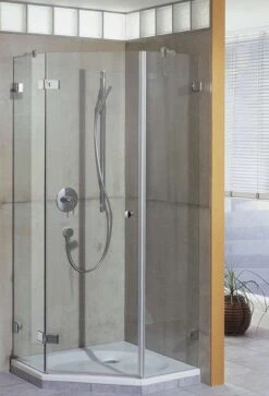 Breuer Dusche First Glass Fünfeckdusche Mit Drehtür