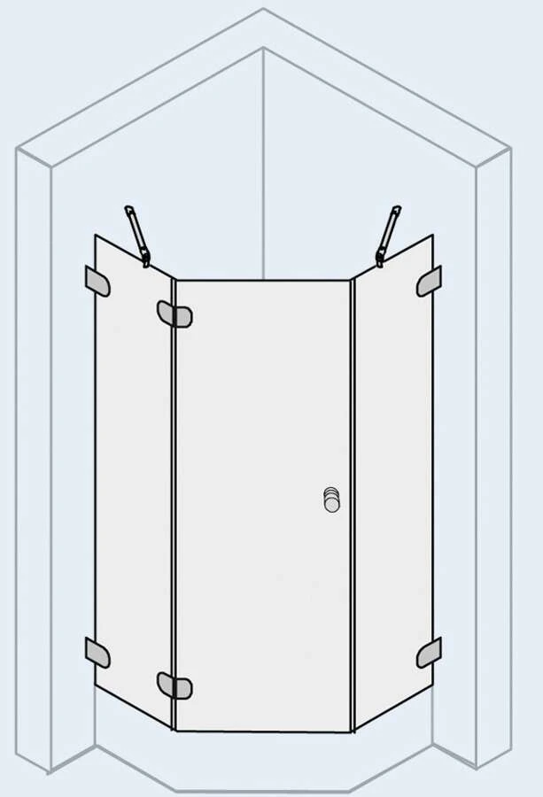Breuer Dusche First Glass Fünfeckdusche Mit Drehtür 4 Breuer Dusche First Glass Fünfeckdusche Mit Drehtür – Bild 2