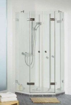 Breuer Dusche First Glass Fünfeckdusche Mit Pendeltür