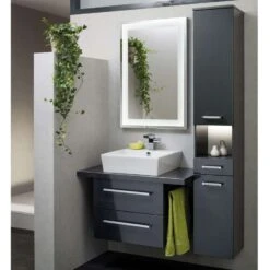 Lanzet Badmöbel-Komplett-Set 90 Cm Grafit