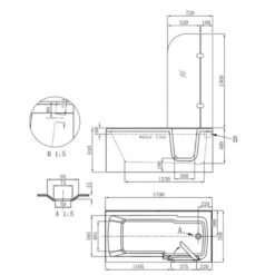 Duschmeister Badewanne Mit Tür Duschbadewanne Sano 326 Rechts -Badmobel Verkauf 14919 2