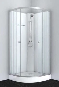 Duschmeister Komplettdusche 90x90x203 Silber Sano 323