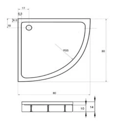 Duschmeister Duschwanne Acryl 80x80 Cm Sano 292 -Badmobel Verkauf 14969 1
