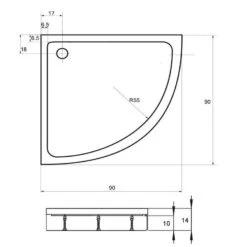 Duschmeister Duschwanne Acryl 90x90 Cm Sano 293 -Badmobel Verkauf 14970 1