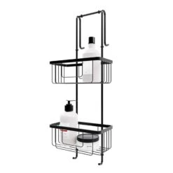 Schulte Duschablage Zum Hängen 2 Etagen Duschkorb Hängeduschkorb Black Style