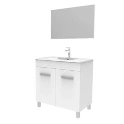 Duschmeister Badmöbel-Set 80cm Weiss Sano 362