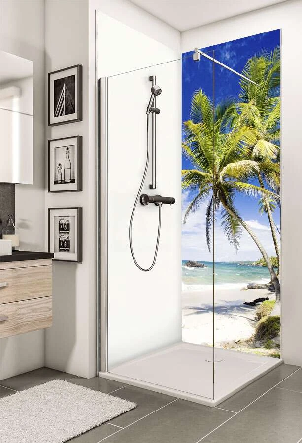 Schulte Decodesign Duschrückwand Foto Palmenstrand 3 Schulte Decodesign Duschrückwand Foto Palmenstrand