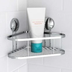 Eisl Duschablage Chrom Eckig, Zum Kleben Oder Schrauben -Badmobel Verkauf 15869 2