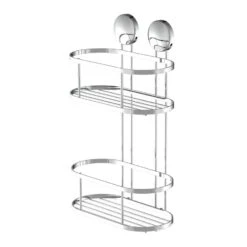 Eisl Dusch-Wandablage 2 Etagen Chrom, Zum Kleben Oder Schrauben