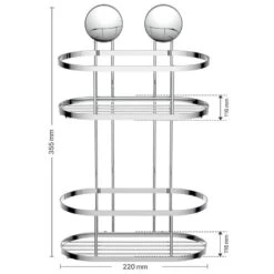 Eisl Dusch-Wandablage 2 Etagen Chrom, Zum Kleben Oder Schrauben 7 Eisl Dusch-Wandablage 2 Etagen Chrom, Zum Kleben Oder Schrauben -Badmobel Verkauf 15873 2
