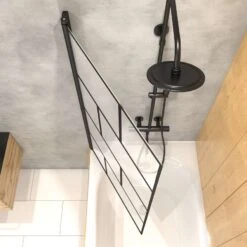 Duschmeister Badewannenfaltwand Max F 21 Schwarz 75 X 125 Cm 6 Duschmeister Badewannenfaltwand Max F 21 Schwarz 75 X 125 Cm -Badmobel Verkauf 15980 1