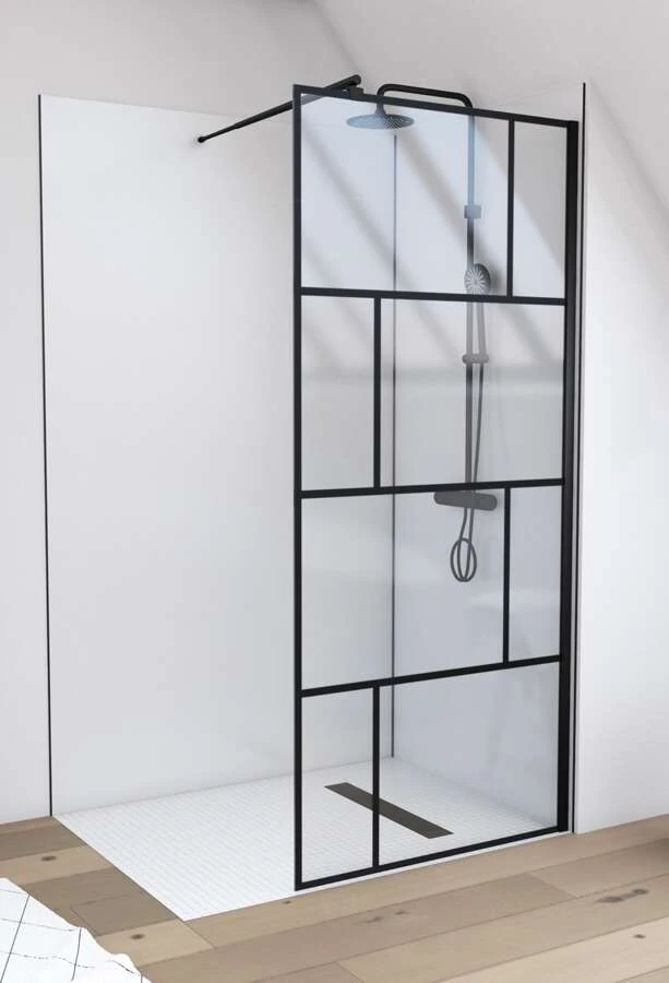 Duschmeister Walk In Max F 43 Schwarz Mit Halter 90 X 195 Cm 3 Duschmeister Walk In Max F 43 Schwarz Mit Halter 90 X 195 Cm