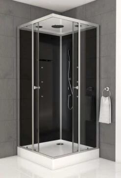 Komplettdusche Duschmeister Max F 76 Eckeinstieg Chrom 90 X 90 X 215 Cm