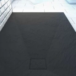 Duschmeister Duschwanne Max F 96 Mineralguss SMC Steinoptik Anthrazit 140 X 90 -Badmobel Verkauf 16057 2