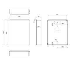 Duschmeister Spiegelschrank Royalux TM 50 X 60 Cm -Badmobel Verkauf 16102 4