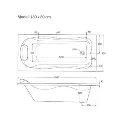 Ottofond Rechteckbadewanne Jamaica Weiß -Badmobel Verkauf 1635 3