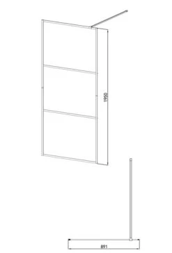 Duschmeister Duschwand Walk In Sano 506 Chrom 89 Cm Zerlegt -Badmobel Verkauf 16396 1
